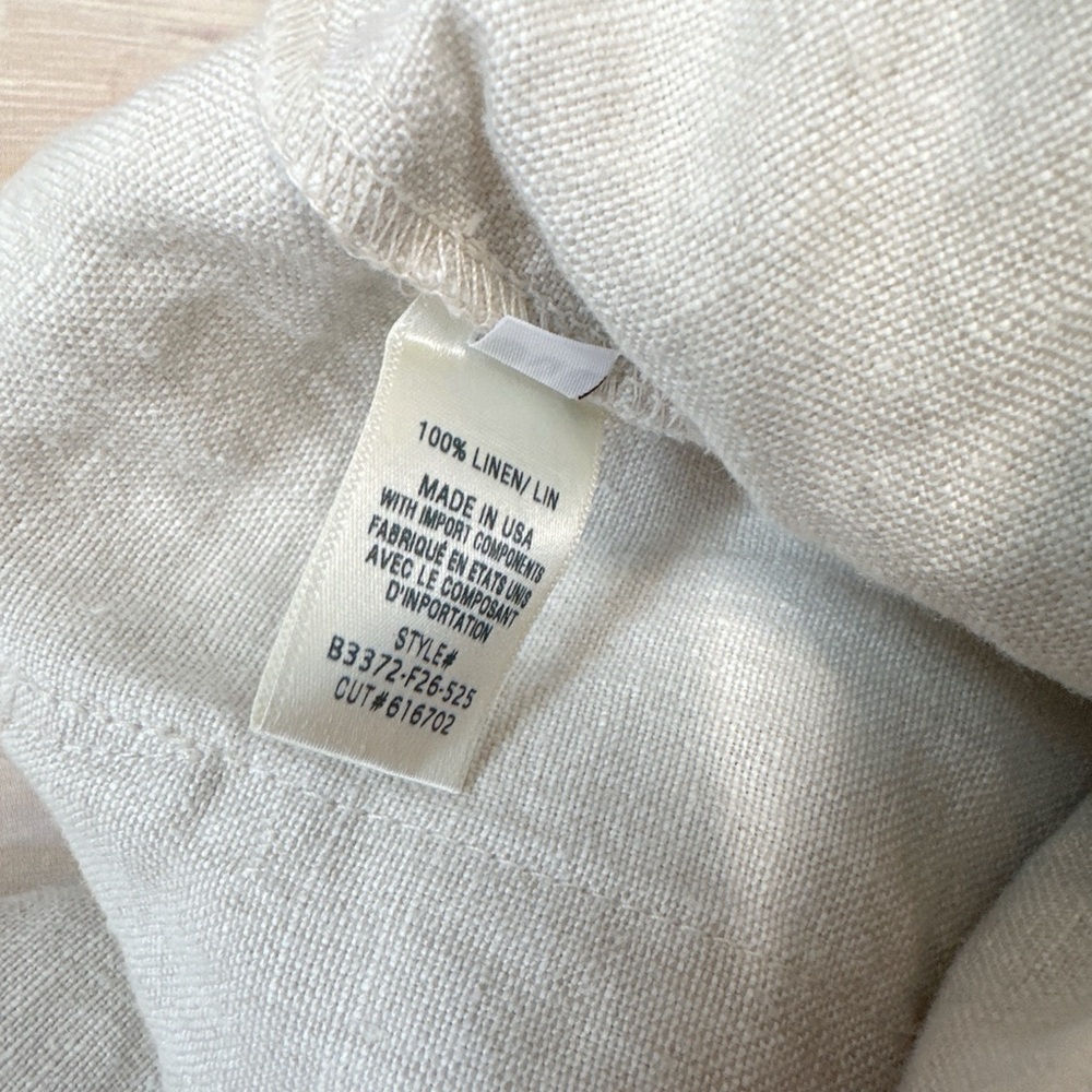 Bella Dahl Relaxed Pleat Front Linen Trouser Sand Size M - Picture 7 of 7